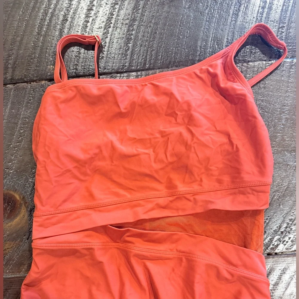 bright orange One-Piece Swimsuit size 12